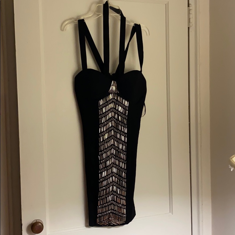 NWT 2Bebe double strap mini tight fit  dress